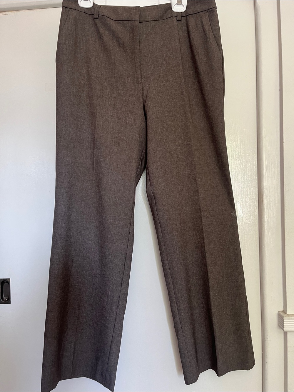 H&M Brown Women's Straight-Leg Trousers